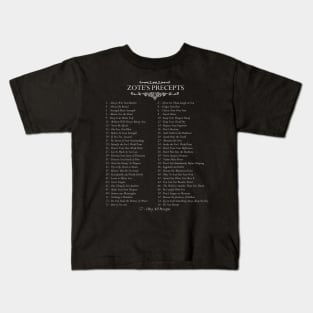 The 57 Precepts of Zote Kids T-Shirt